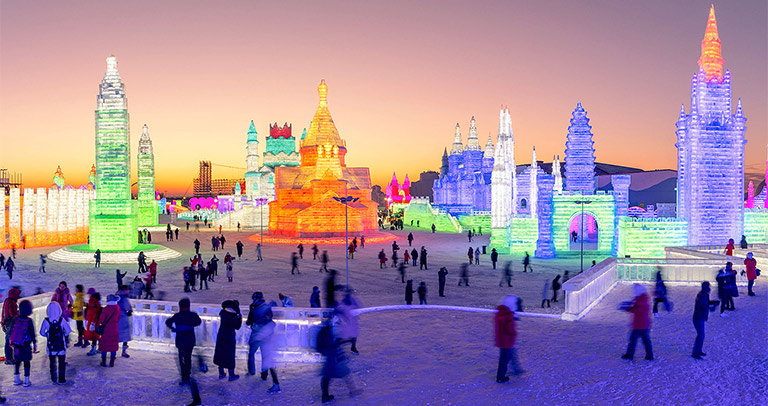 Harbin Ice and Snow World - Et fargerikt is-Disneyland