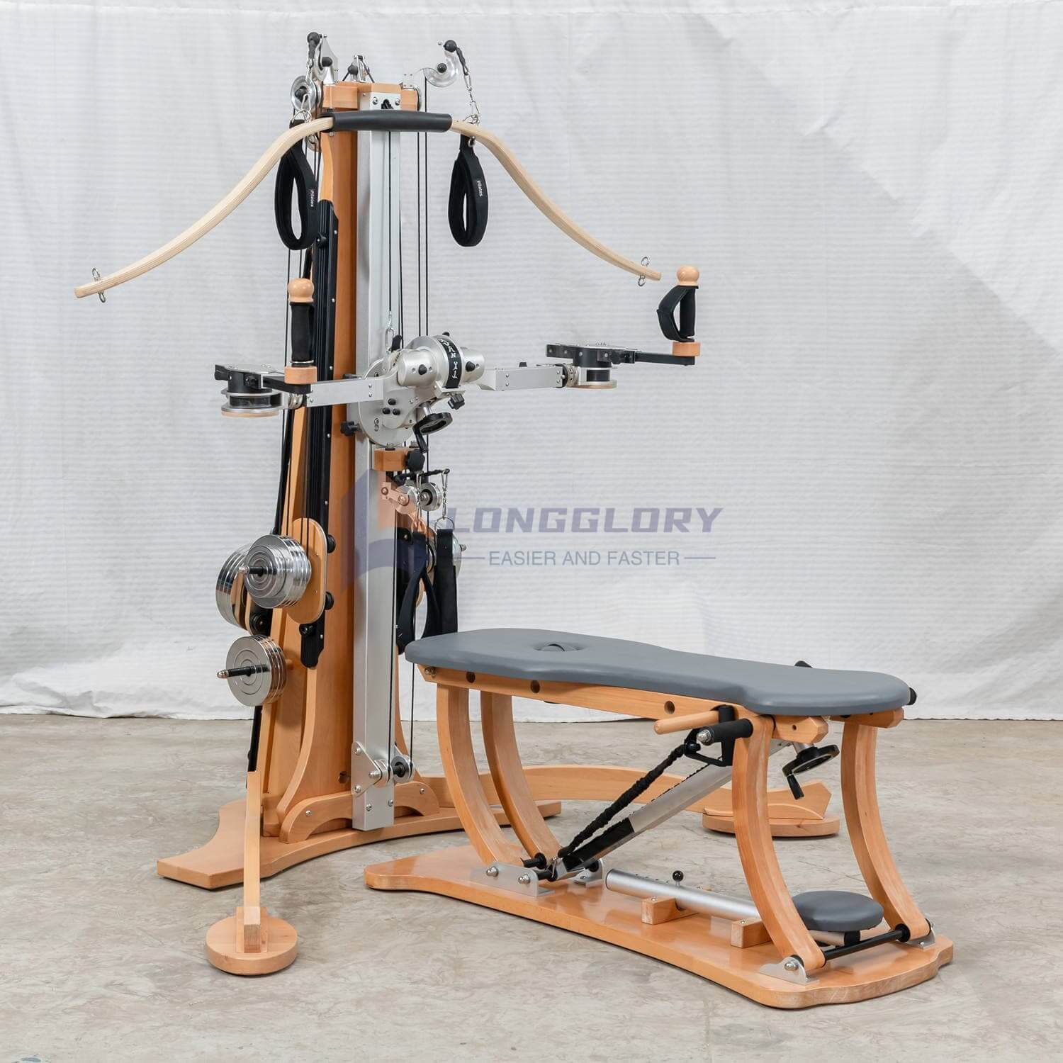 Beech Pilates Tower Reformator med remskive