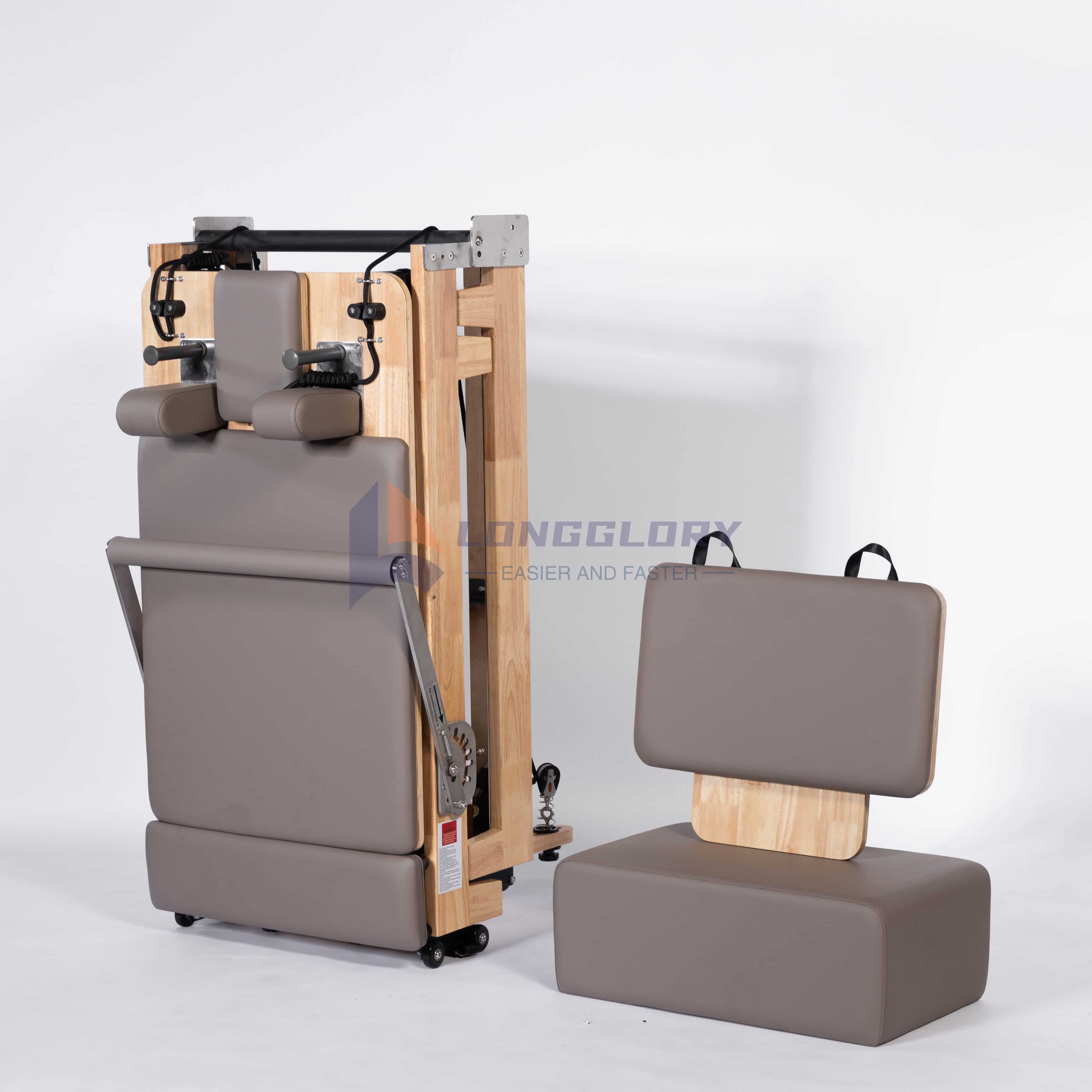 Sammenleggbar eik Pilates reformator