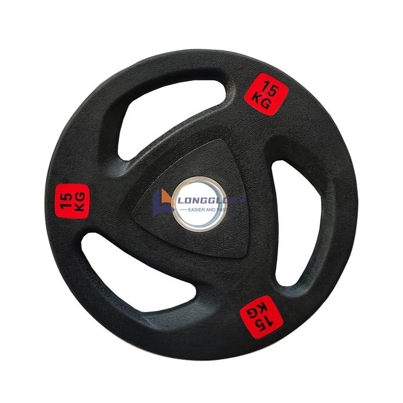 Tri-Grip gummibelagt vektplate